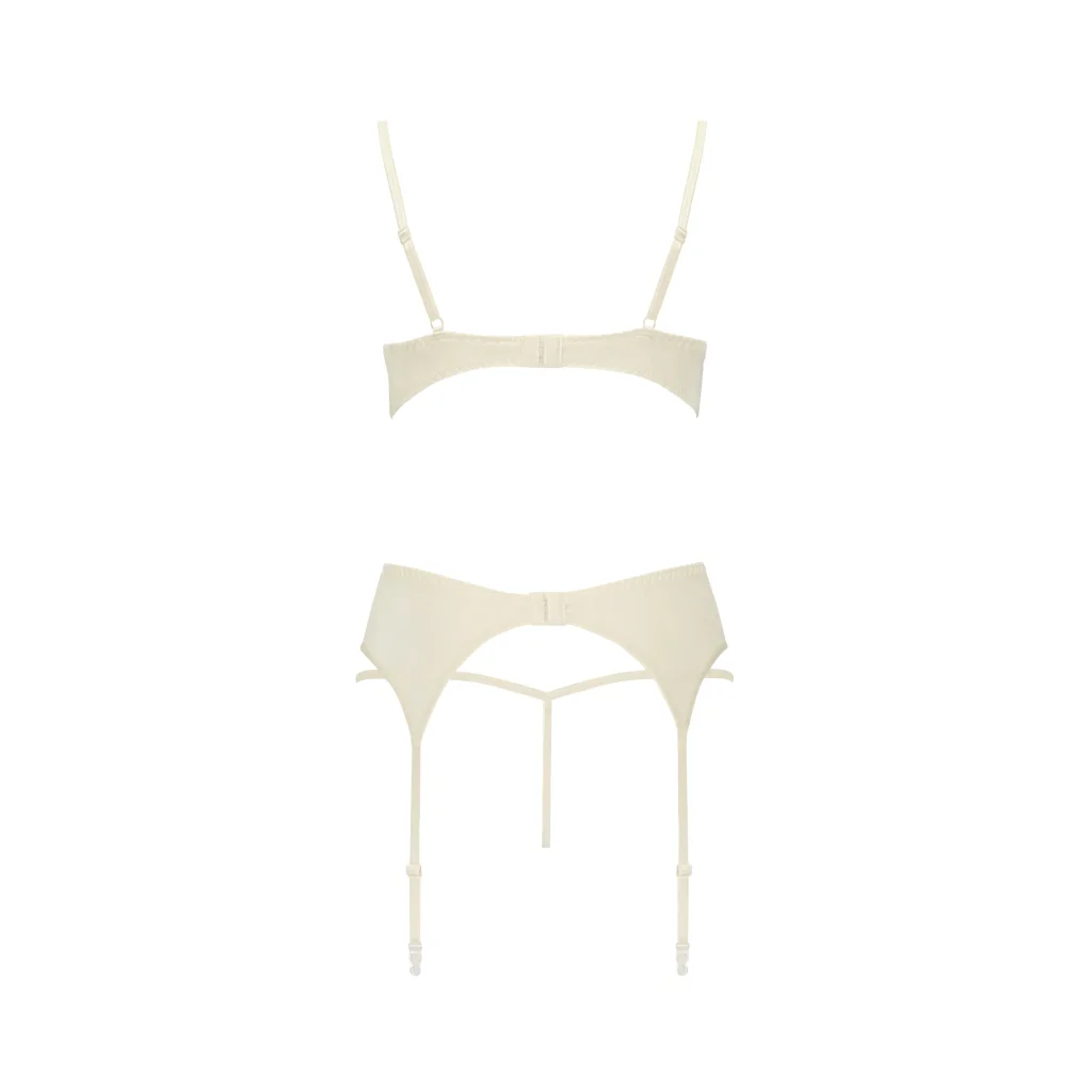 Dessous Set in Ecru mit Spitze 3-teiliges BIANCA von Avanua.