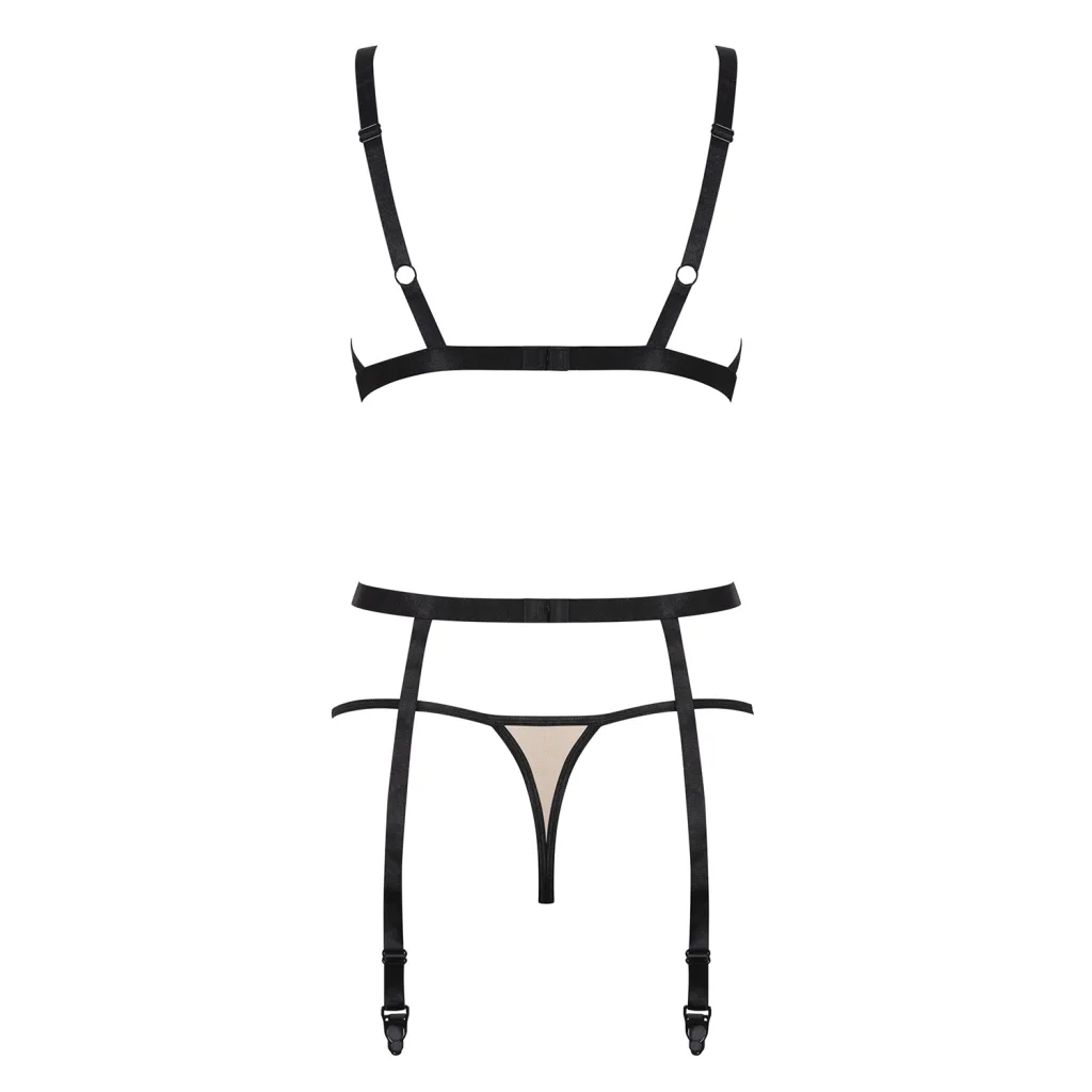 Dessous-Set in Hautfarbe NUDELIA 3-teiliges Set von Obsessive