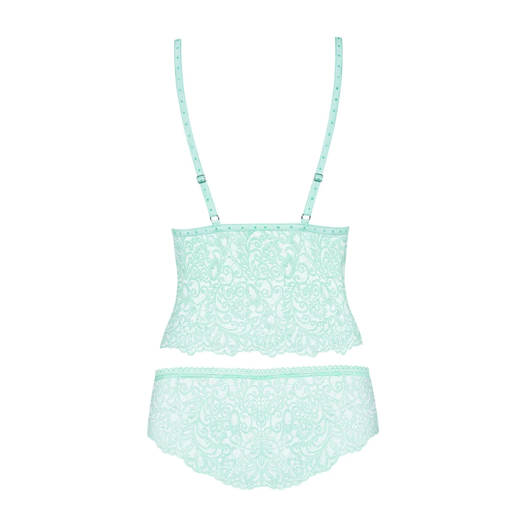 Dessous Set in Türkis mit Spitze DELICANTA 2-teilig von Obsessive , Dessous, Lingerie, Reizwäsche, sexy, erotisch, kaufen