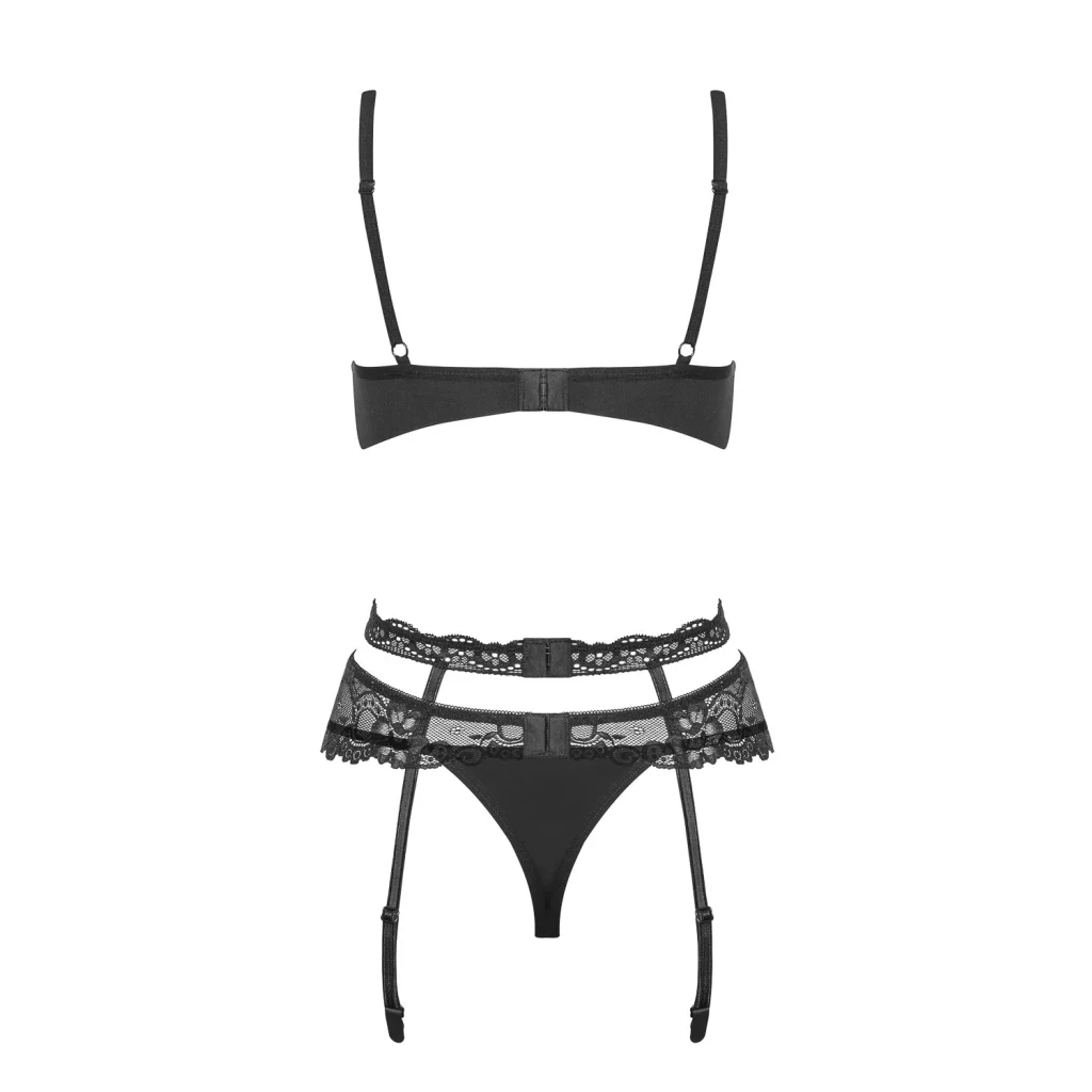 Dessous Set mit Straps HEARTINA 3-teiliges Set von Obsessive