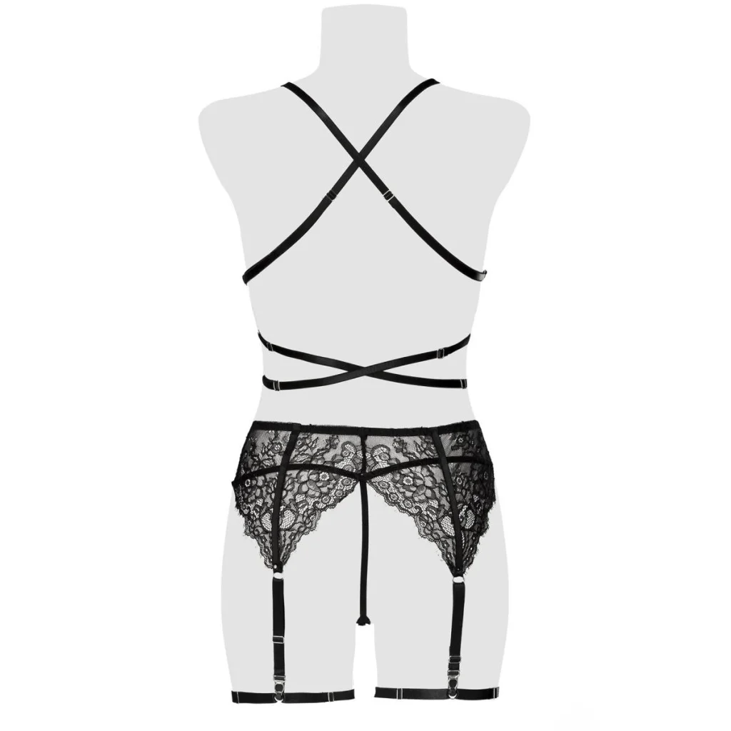 Erotik-Set Reizwäsche mit Zierbändern und Strapsgürtel von Grey Velvet , Dessous, Lingerie, Reizwäsche, sexy, erotisch, kaufen