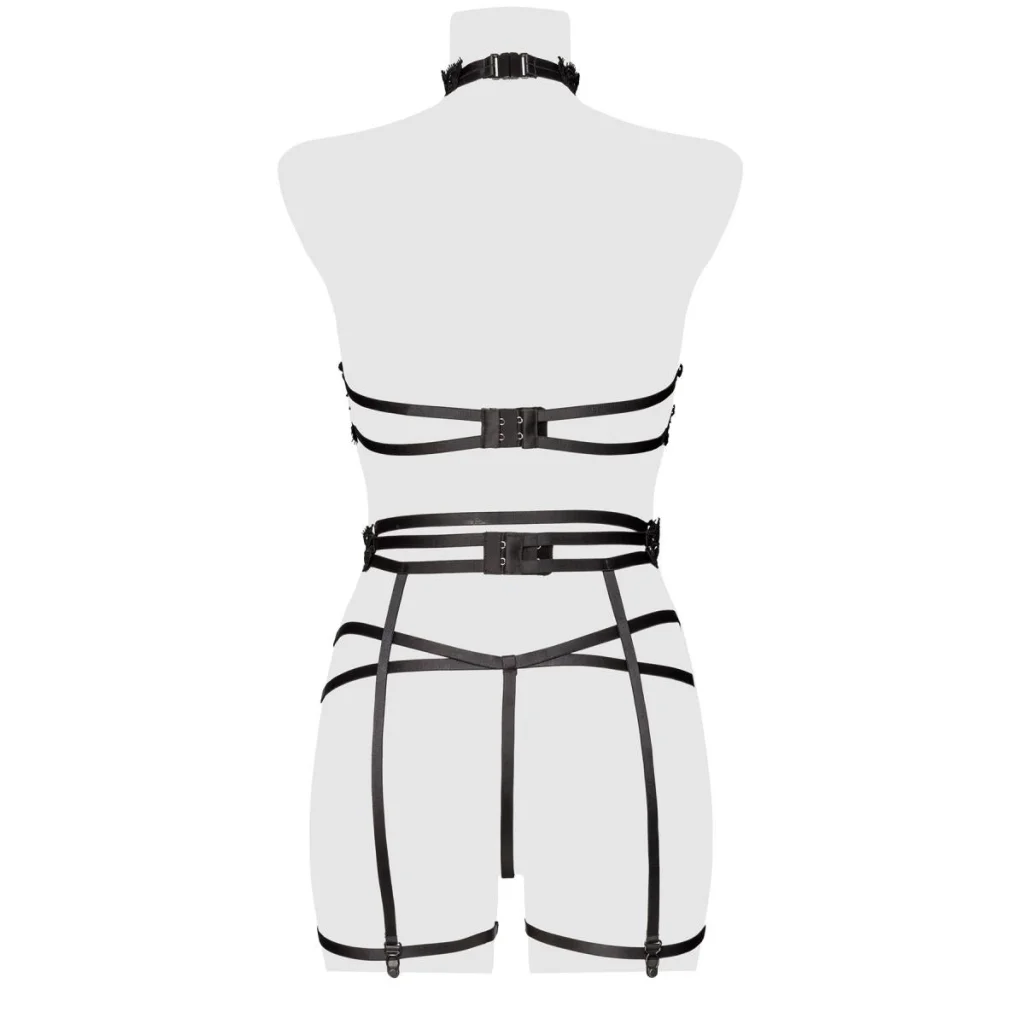 Erotikset mit Strapsgürtel und BH aus transparentem elastischen Netz von Grey Velvet , Dessous, Lingerie, Reizwäsche, sexy, erotisch, kaufen