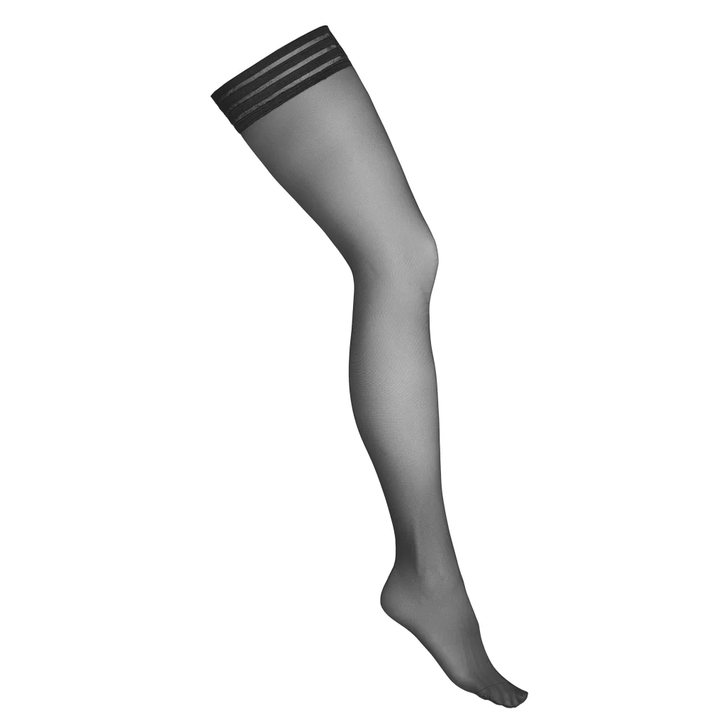 halterlose Strümpfe H001 mit elastischen Gummibändern 20DEN in Schwarz von KOTEK