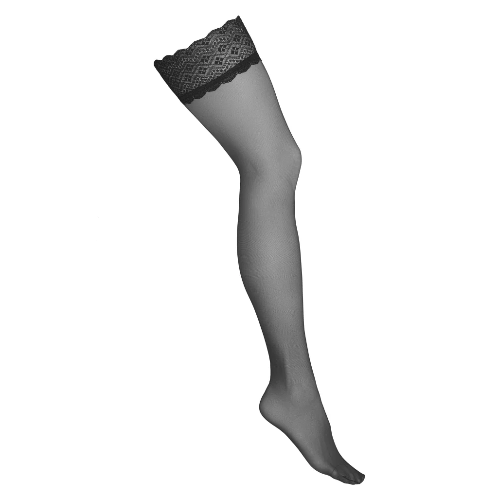 halterlose Strümpfe H005 mit Spitze in Schwarz 20DEN von KOTEK