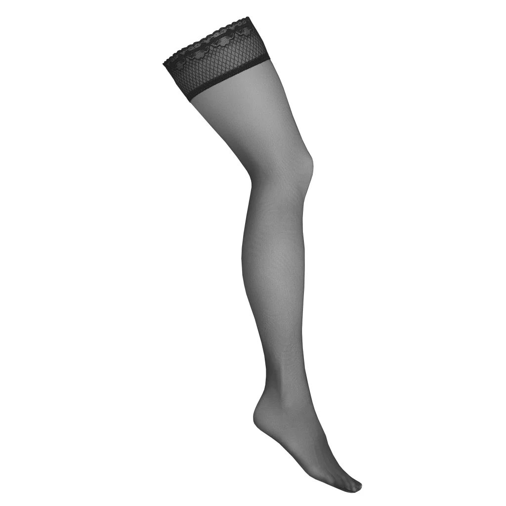 halterlose Strümpfe H015 Hold-ups in Schwarz von KOTEK