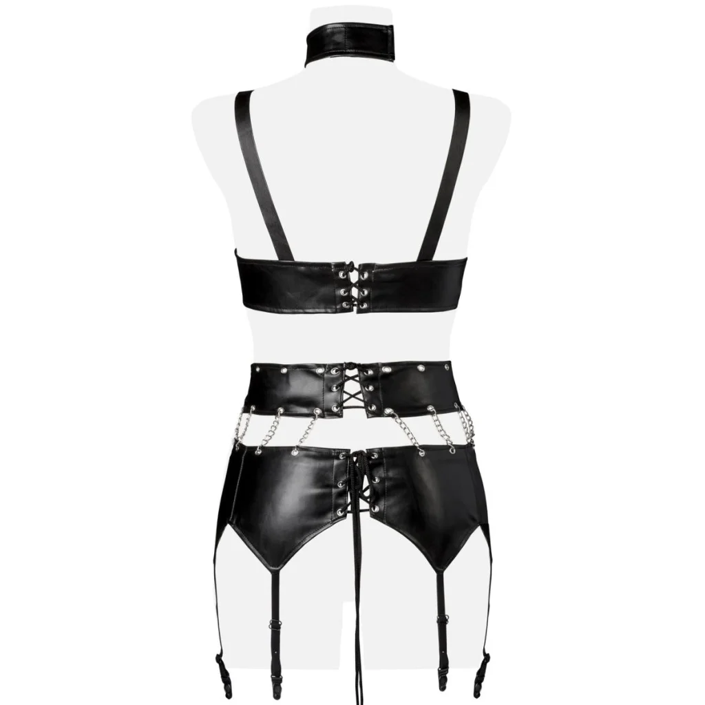 Ketten-Body-Set mit Unterbrust-BH 3-teilig von Grey Velvet , Dessous, Lingerie, Reizwäsche, sexy, erotisch, kaufen