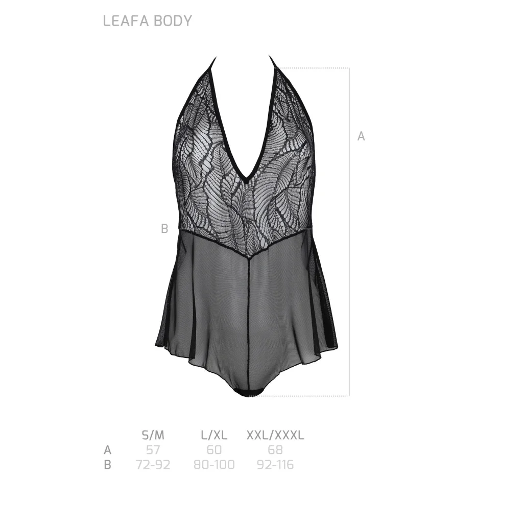 LEAFA Body in Schwarz mit Neckholder aus PASSION eco collection