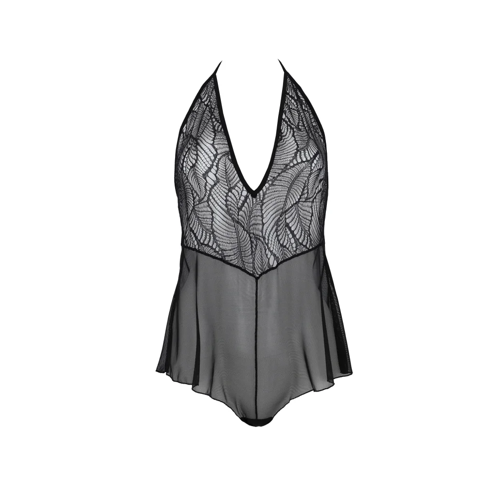 LEAFA Body in Schwarz mit Neckholder aus PASSION eco collection