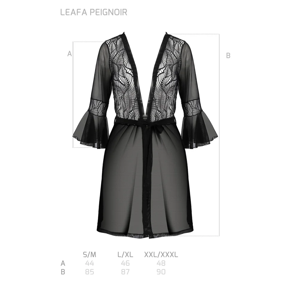 LEAFA Peignoir Morgenmantel aus Tüll und Spitze aus PASSION eco collection