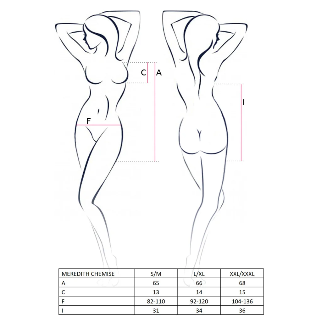 MEREDITH Chemise rückenfrei in Schwarz aus Satin mit Spitze Set String von Casmir