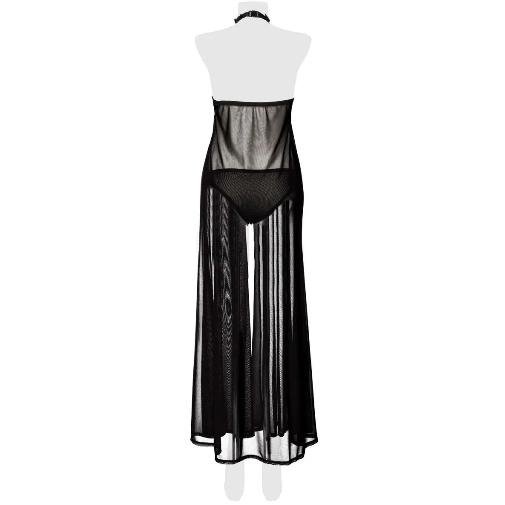 Negligé in Maxilänge aus elastischem transparentem Netz von Grey Velvet , Dessous, Lingerie, Reizwäsche, sexy, erotisch, kaufen