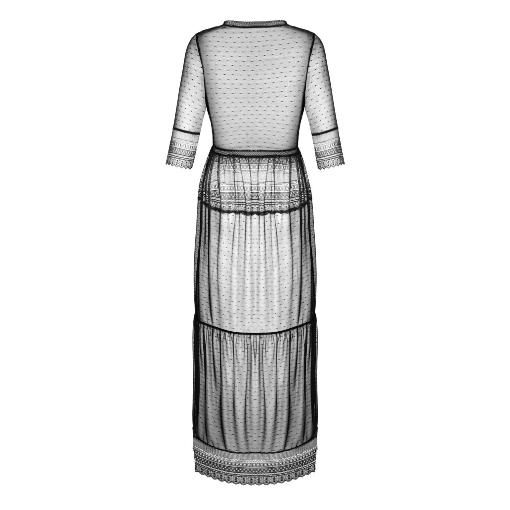 Peignoir in Schwarz Morgenmantel ESTIQUA von Obsessive