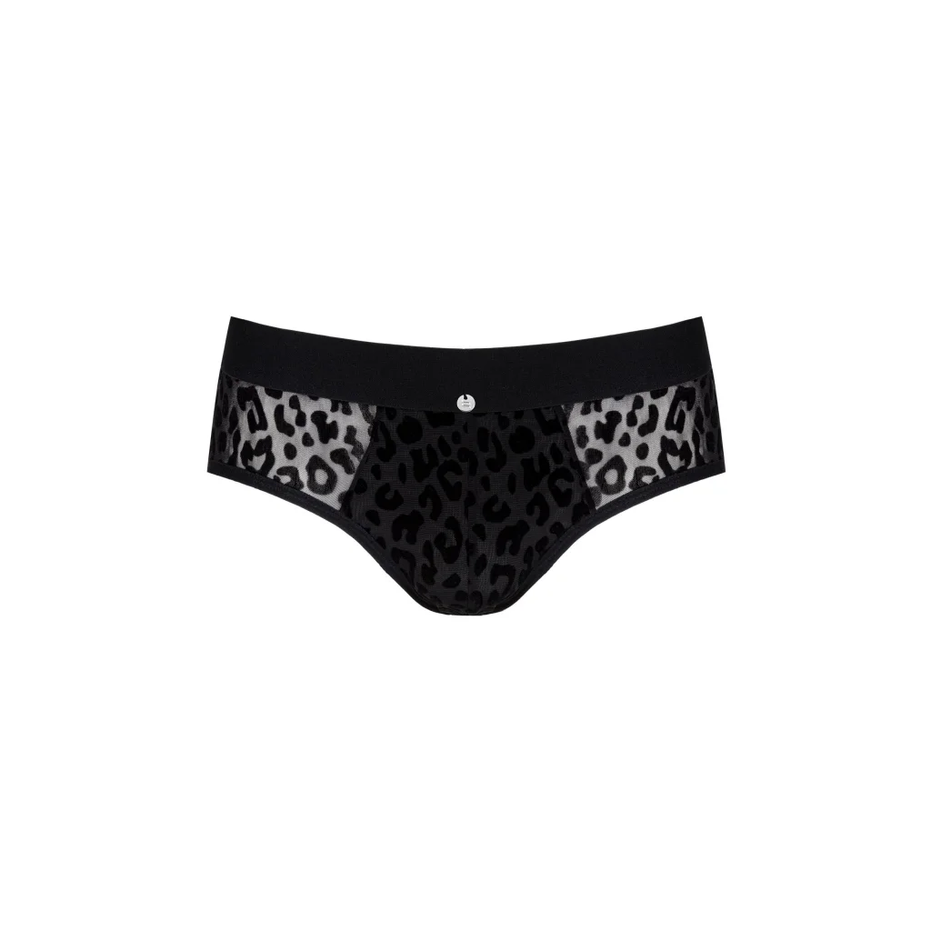 Sexy Jockstrap in Schwarz mit Leo-Muster Azmeron von Obsessive , Dessous, Lingerie, Reizwäsche, sexy, erotisch, kaufen