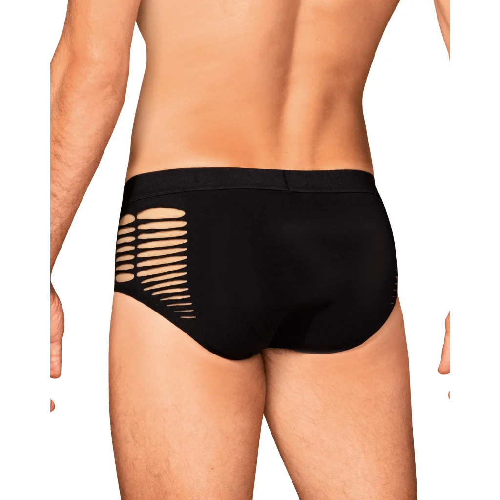 Sexy Männerslip Herrenslip in Schwarz Slip mit Cut-Outs M101 von Obsessive , Dessous, Lingerie, Reizwäsche, sexy, erotisch, kaufen