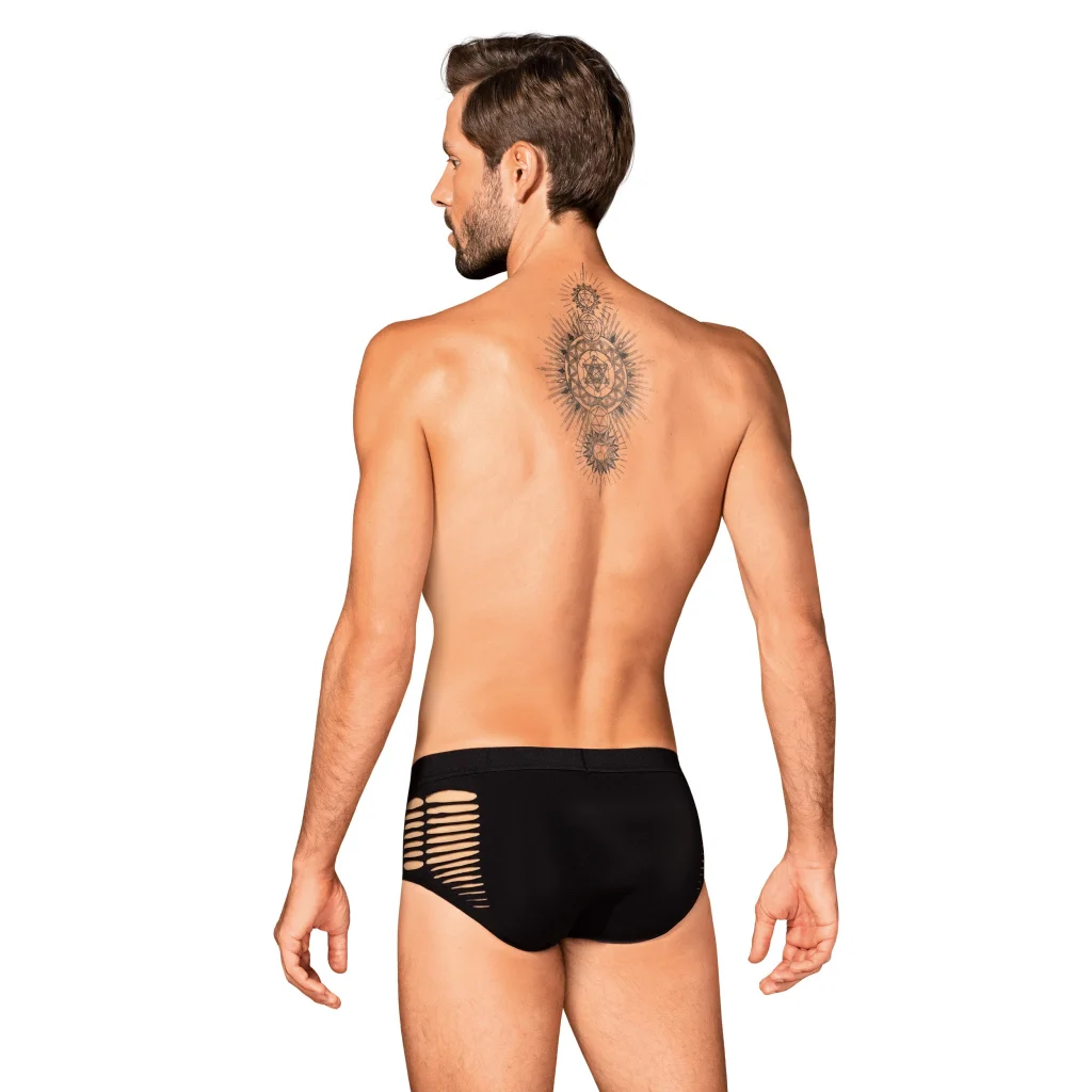 Sexy Männerslip Herrenslip in Schwarz Slip mit Cut-Outs M101 von Obsessive , Dessous, Lingerie, Reizwäsche, sexy, erotisch, kaufen