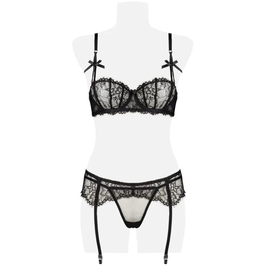 Straps-BH-Set mit Balconette BH 3-teilig von Grey Velvet , Dessous, Lingerie, Reizwäsche, sexy, erotisch, kaufen