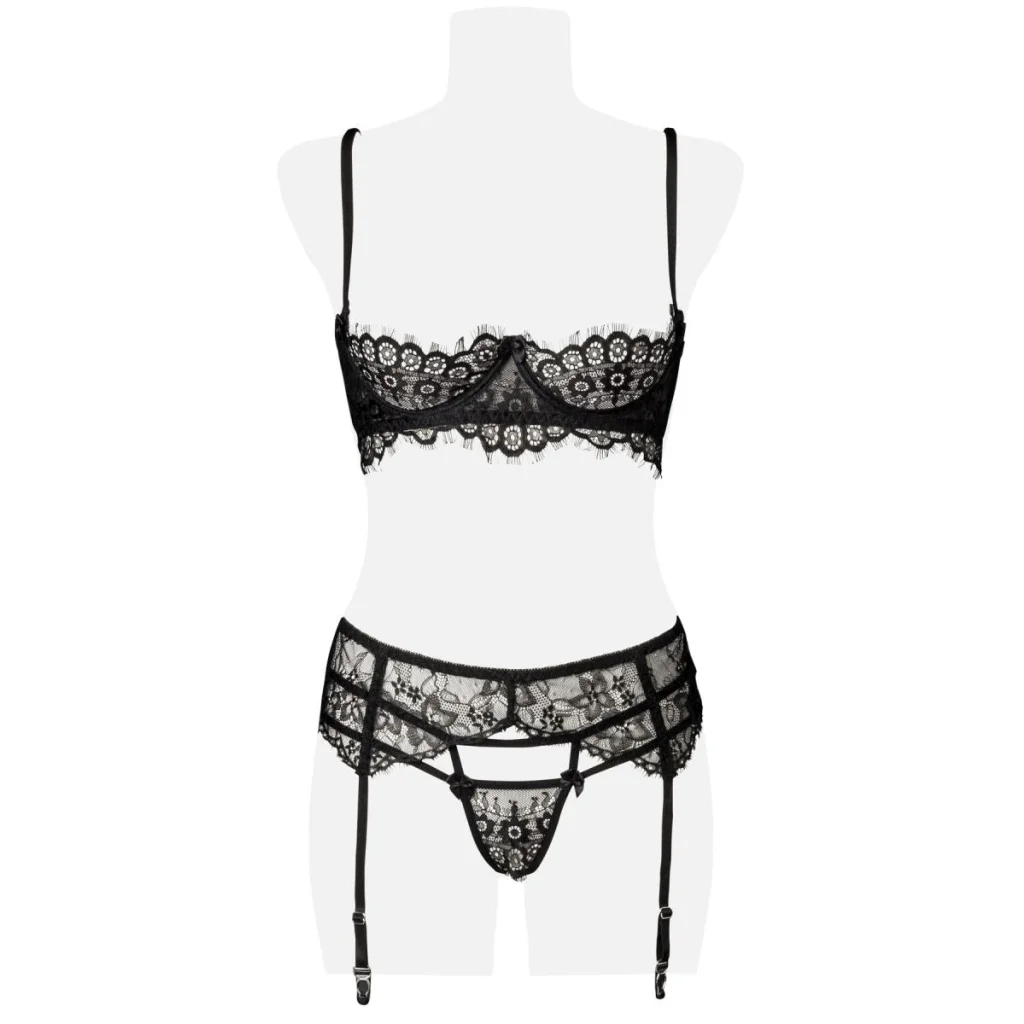 Straps-BH-Set mit Spitze 5-teilig von Grey Velvet , Dessous, Lingerie, Reizwäsche, sexy, erotisch, kaufen