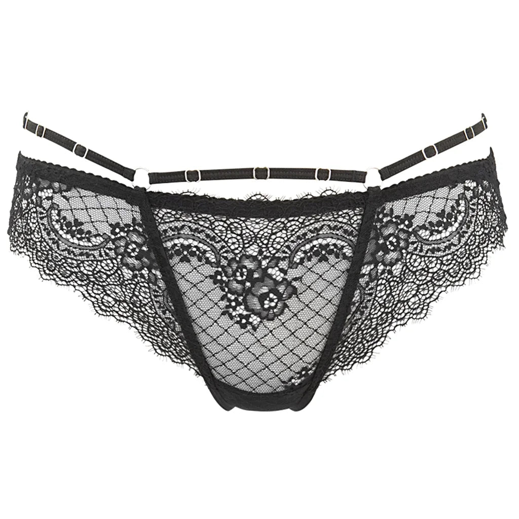 String in Schwarz aus Spitze V-10098 von Axami