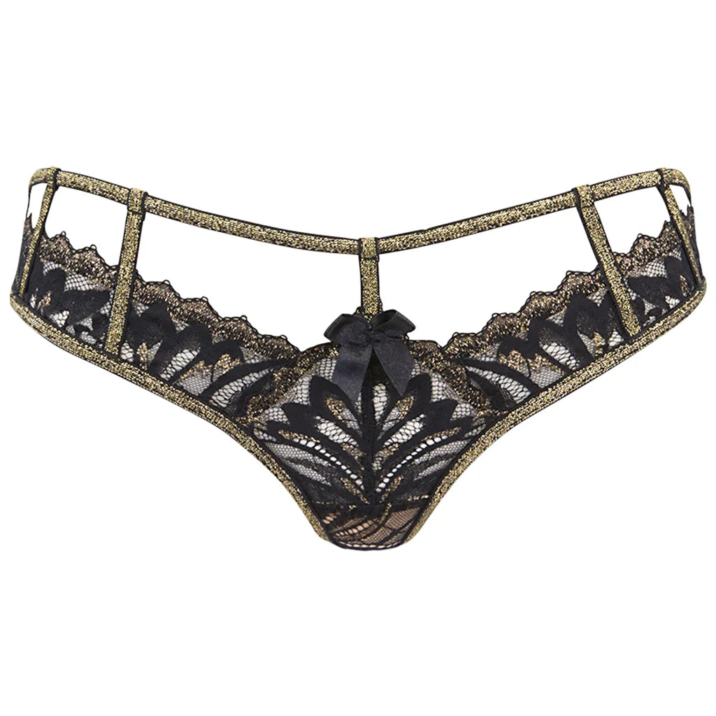 String in Schwarz-Gold V-10108 von Axami