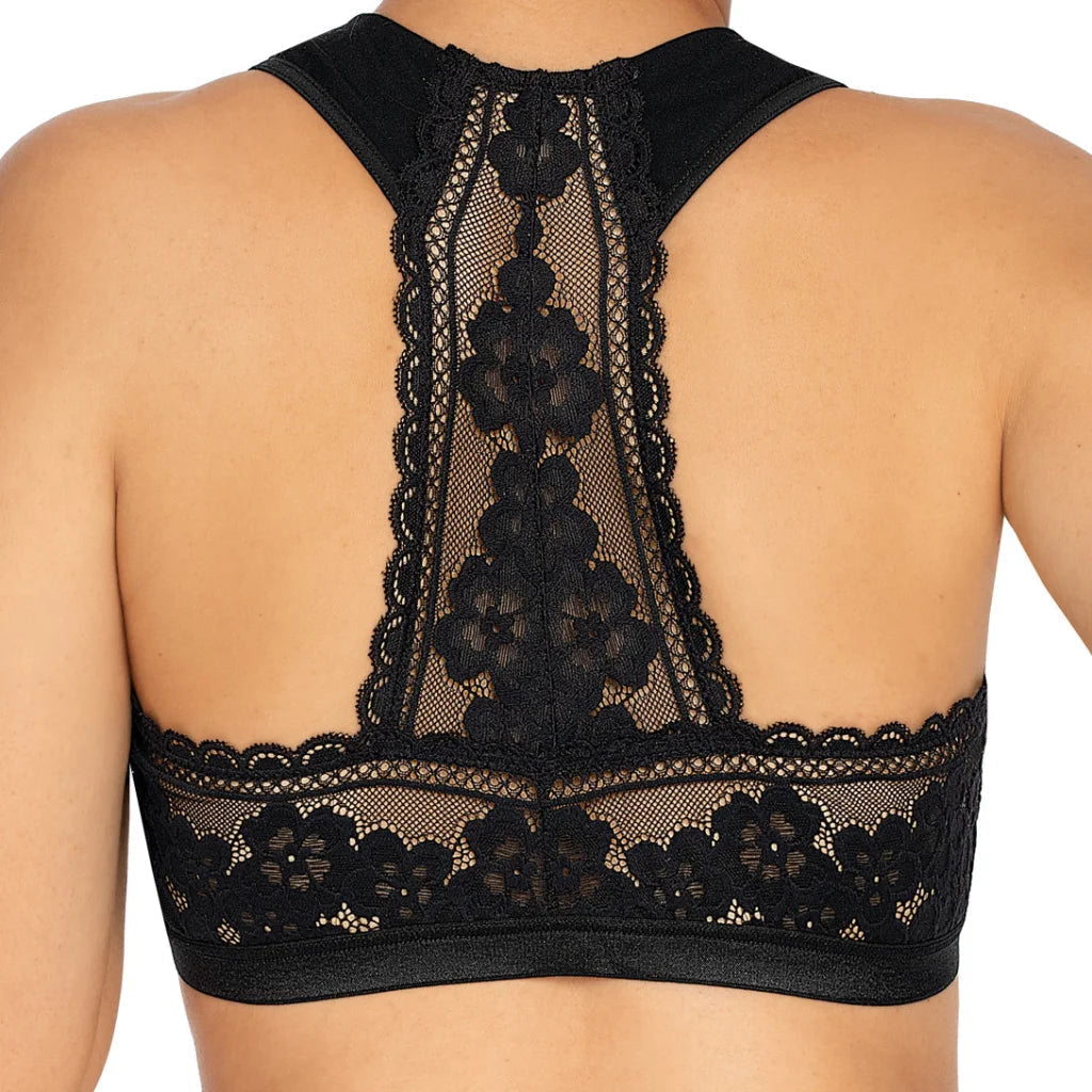 Top in Weiß oder in Schwarz Neckholder Soft Top Gizela mit Spitze von Roza