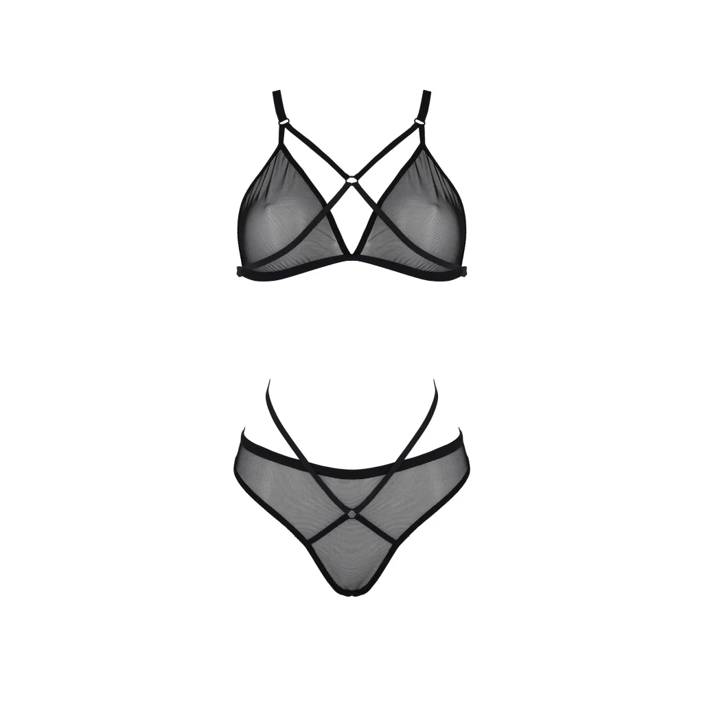 VARELLA Set BH-Set aus Tüll in Schwarz PASSION eco collection