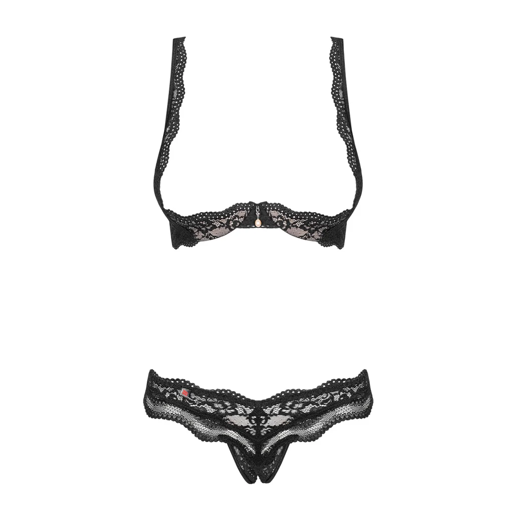 BH Set in Schwarz LUVAE ouvert von Obsessive