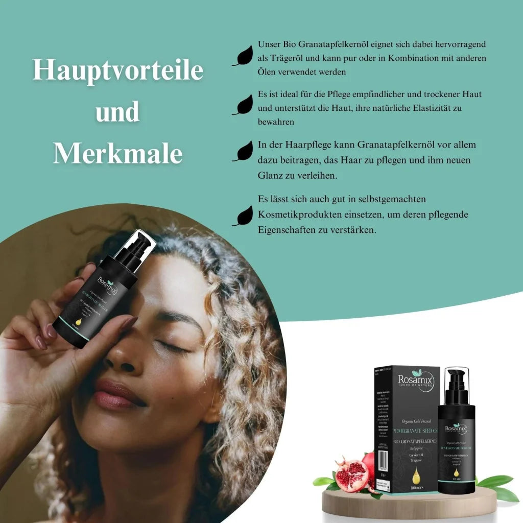 Bio Granatapfelkernöl Kaltgepresst Körperöle