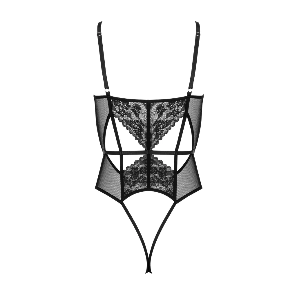 Body BD107 aus Spitze in Schwarz von Kotek