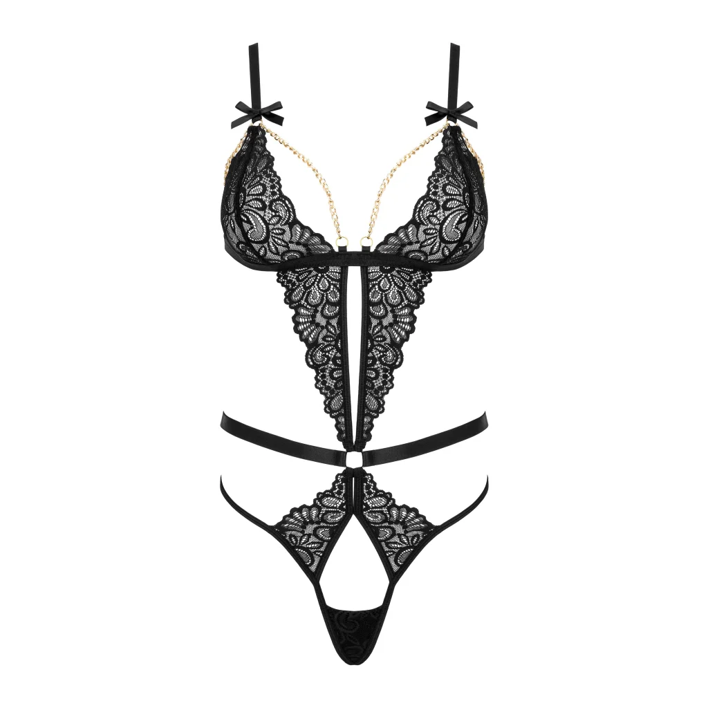 Body BD108 aus Spitze in Schwarz von Kotek