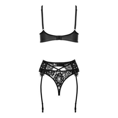 CELADINE 3-teiliges Dessous Set aus Spitze in Schwarz von Kotek