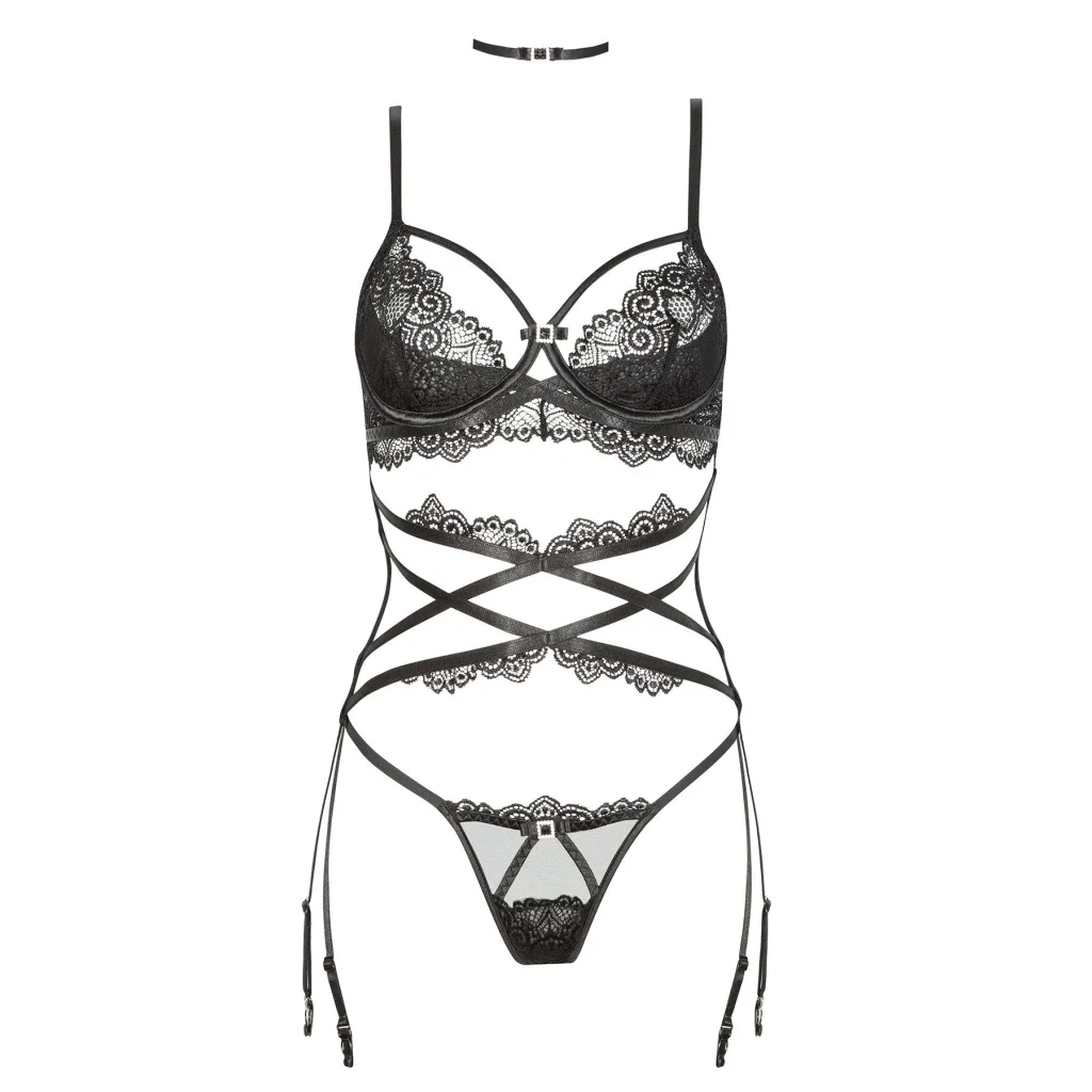 Dessous Set DIAMOND in Schwarz oder Weiß von Beauty Night Fashion