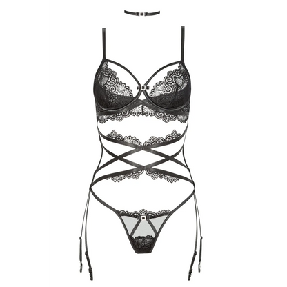 Dessous Set DIAMOND in Schwarz oder Weiß von Beauty Night Fashion