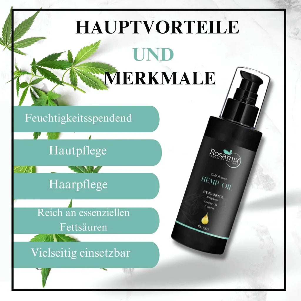 Hanfsamenöl Kaltgepresst von Rosamix Körperöle