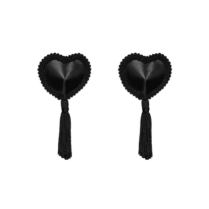 Nipple Cover TASSEL Nipple Patches in Schwarz Pasties von Obsessive