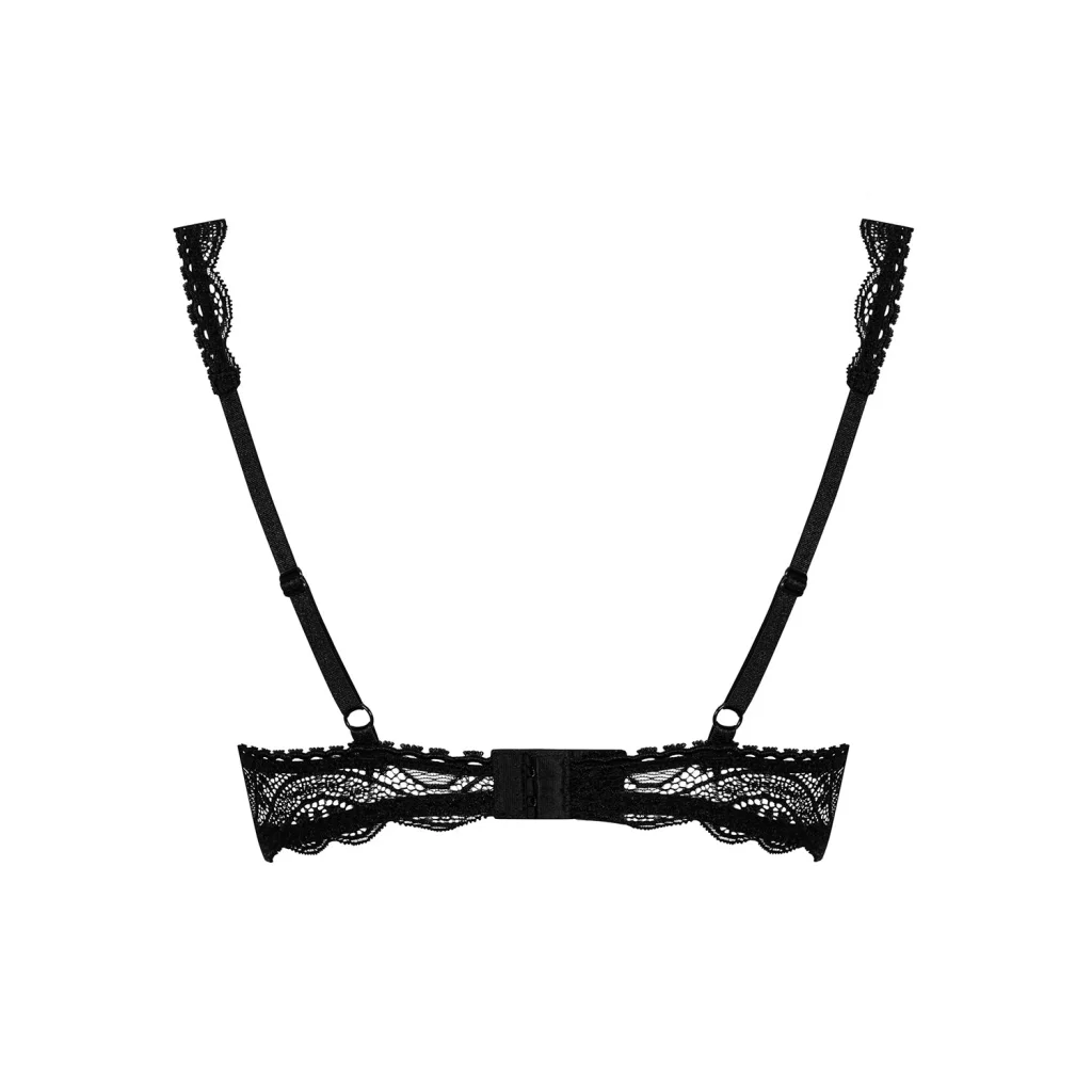 Ouvert BH in Schwarz Miamor Half Bra von Obsessive