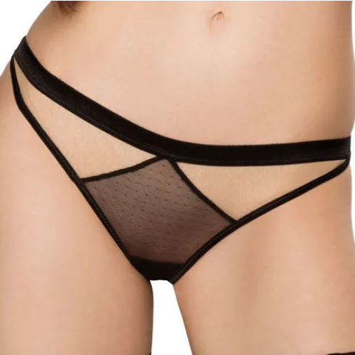 Slip in Schwarz mit Spitze mit Tüll Panty Ellba von Roza