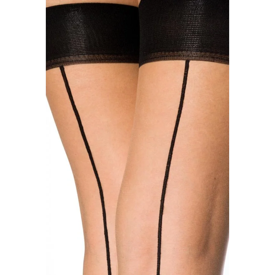 Stockings mit Naht in Schwarz von Atixo , Dessous, Lingerie, Reizwäsche, sexy, erotisch, kaufen