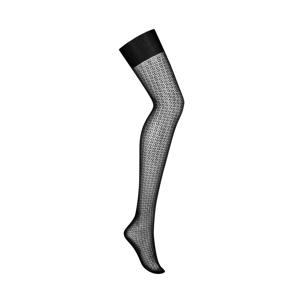 Strapsstrümpfe in Schwarz S824 Stockings von Obsessive