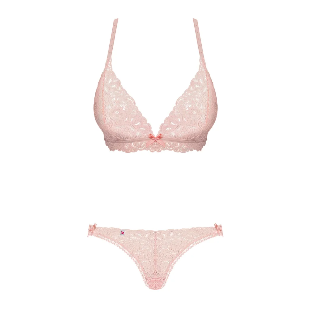 BH Set in Pink mit Spitze DELICANTA 2-teiliges Dessous Set von Obsessive