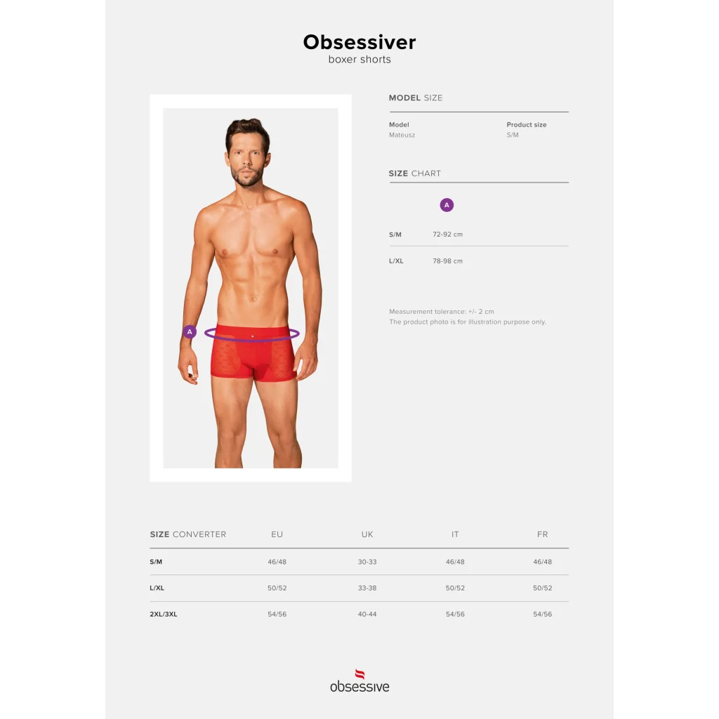 Boxershorts in Rot Obsessiver Männerboxershorts von Obsessiv , Dessous, Lingerie, Reizwäsche, sexy, erotisch, kaufen