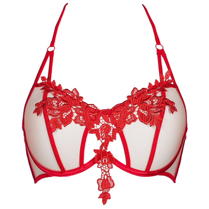 Eleganter BH in Rot mit Spitze mit Bügeln V-8861 Bra von Axami , Dessous, Lingerie, Reizwäsche, sexy, erotisch, kaufen