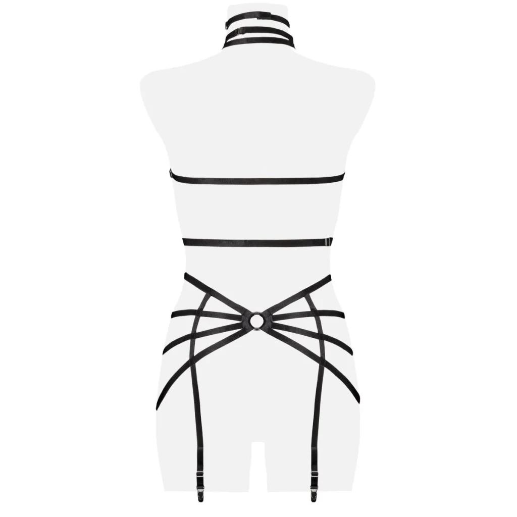Erotiksets Harness Set mit Strapsgürtel 3-teilig von Grey Velvet Dessous Reizwäsche