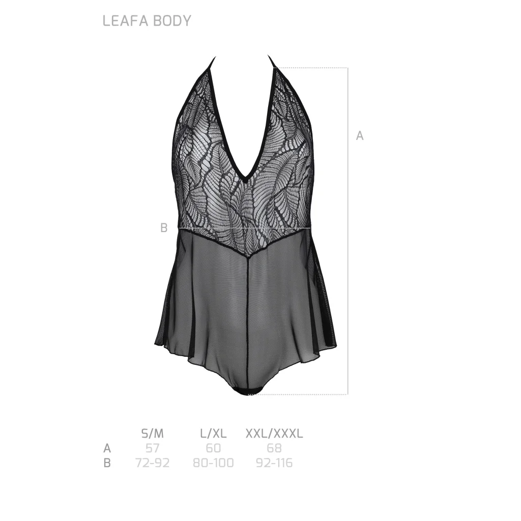 LEAFA Body in Schwarz mit Neckholder aus PASSION eco collection , Dessous, Lingerie, Reizwäsche, sexy, erotisch, kaufen