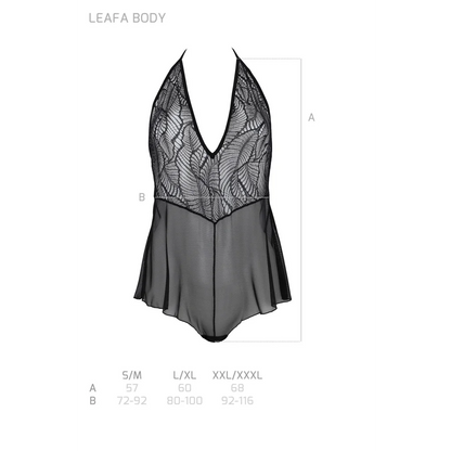LEAFA Body in Schwarz mit Neckholder aus PASSION eco collection , Dessous, Lingerie, Reizwäsche, sexy, erotisch, kaufen