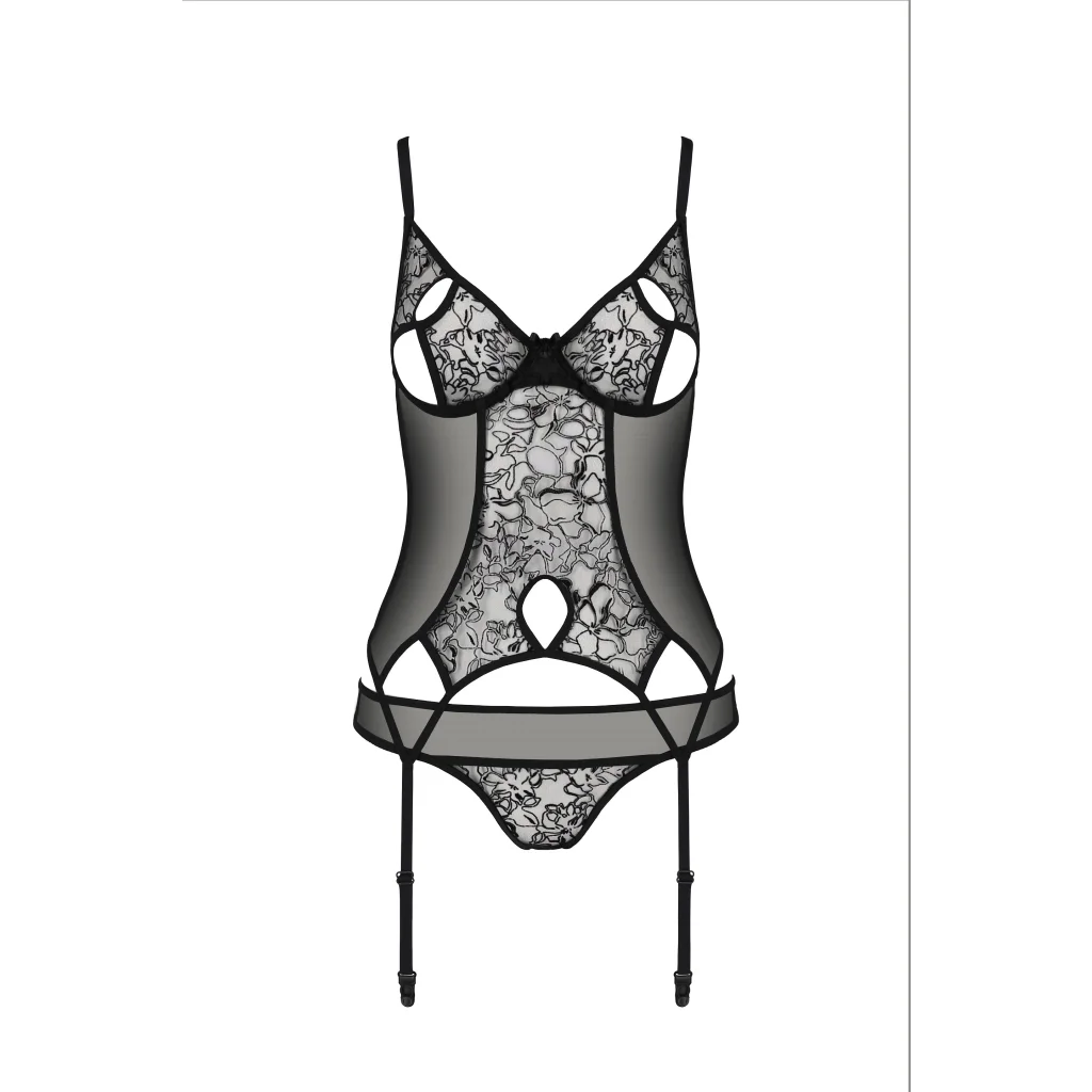 PRIMULA Corset Corsage Strapscorsage in Schwarz aus PASSION eco collection , Dessous, Lingerie, Reizwäsche, sexy, erotisch, kaufen