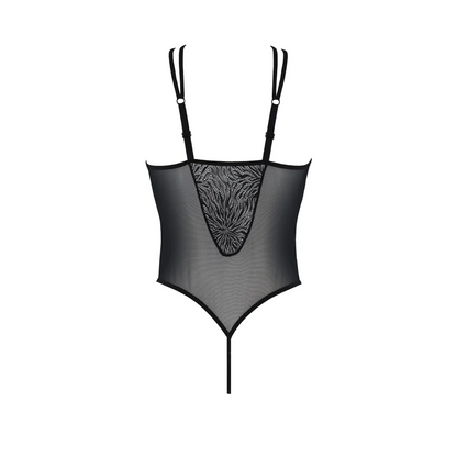 SELAGINELLA Stringbody in Schwarz ouvert aus PASSION eco collection