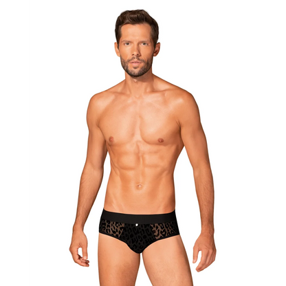 Sexy Jockstrap in Schwarz mit Leo-Muster Azmeron von Obsessive , Dessous, Lingerie, Reizwäsche, sexy, erotisch, kaufen