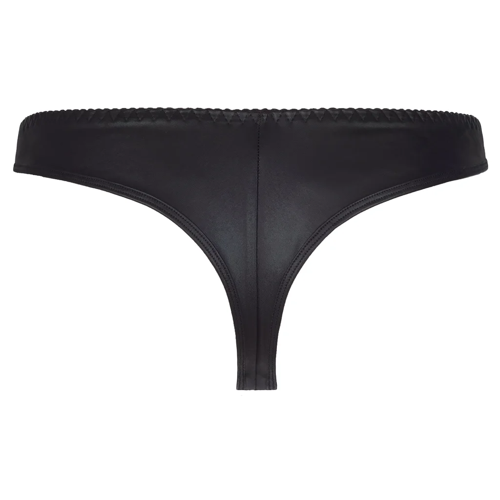 String in Schwarz aus latexähnlichem Material V-8325 von Axami