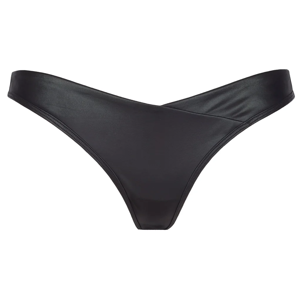 String in Schwarz aus latexähnlichem Material V-8325 von Axami