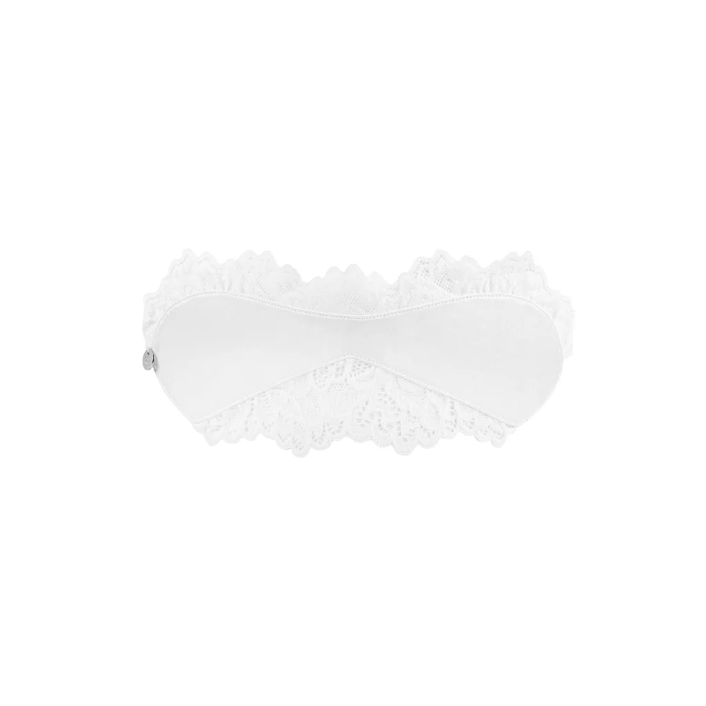 weiße Augenmaske aus Satin von Obsessive , Dessous, Lingerie, Reizwäsche, sexy, erotisch, kaufen